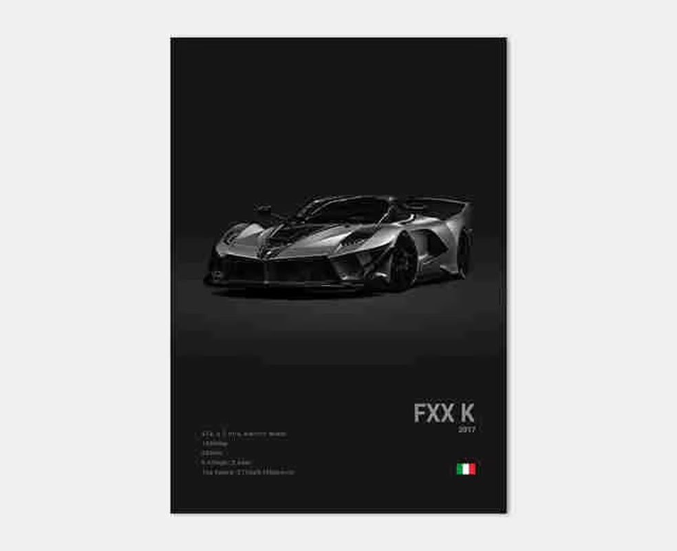 Pop Black and White Italy Cars Luxury Super Sport Car Poster Aesthetic F40 GTO GTB Canvas Print for Wall Art Garage Room Decor
