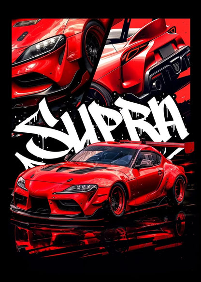 Blue Miata Supra Car E36 Luxury Super Car Poster Street Style Abstract Canvas Printing Wall Art Picture Home Club Decor Gifts