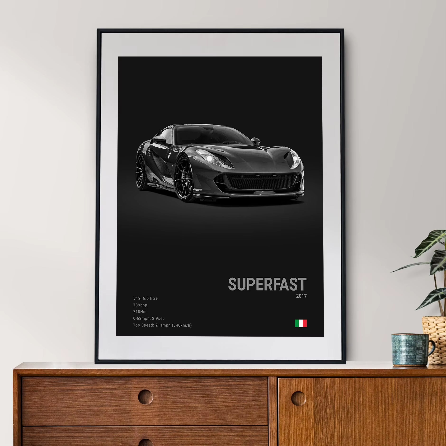 Pop Black and White Italy Cars Luxury Super Sport Car Poster Aesthetic F40 GTO GTB Canvas Print for Wall Art Garage Room Decor
